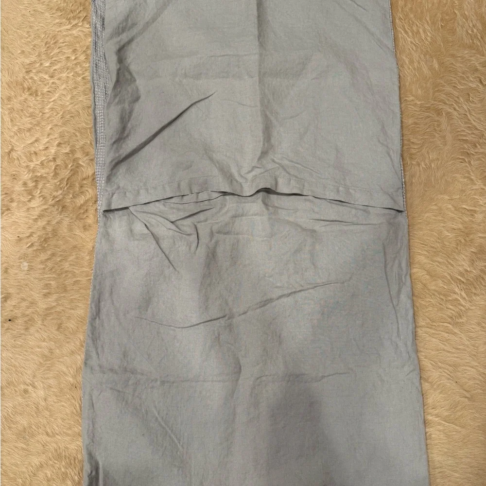 West Elm Linen Textured Gray king shams-set of 2